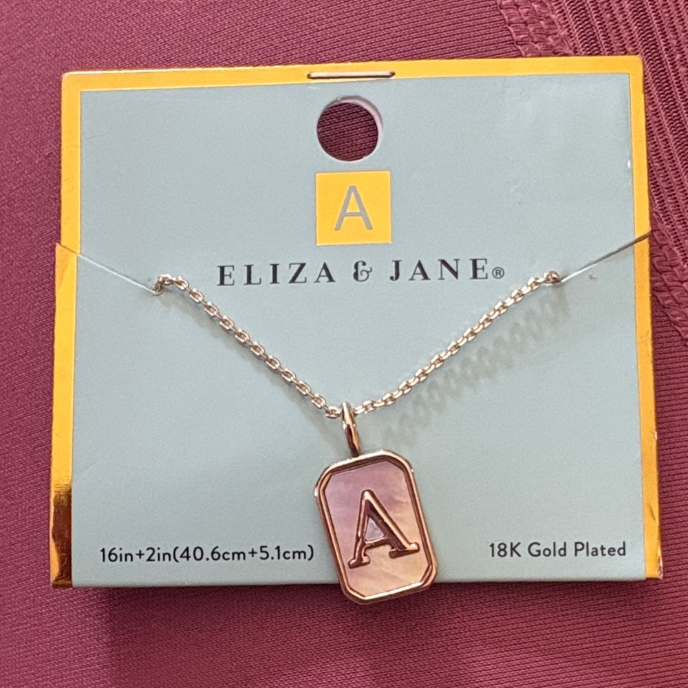 Gold Plated Initial Pendant Necklace